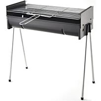 Metalix Large Adjustable Braai Stand- Easy To Assemble And Store, Carbon Steel Construction, Grid Size: 620 X 320mm, Colour Black, Retail Box No Warranty