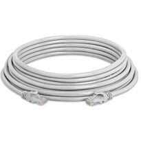NetiX UTP CAT5E Copper Clad Aluminium Ethernet Patch Cable 5 Metre Cable Length Light Grey-Ready To Use , Moulded RJ45 Connectors, Retail Box, No Warranty