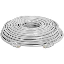 NetiX UTP CAT5E Copper Clad Aluminium Ethernet Patch Cable 40 Metre Cable Length, Light Grey-Ready To Use , Moulded RJ45 Connectors, Retail Box, No Warranty