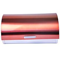 Totally Stainless Steel Bread Bin - Elegant Design Copper Painted Finish