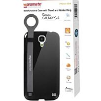 Promate Pless-S4 Multifunctional Case with a Stand and a Holder Ring for Samsung Galaxy S4-Black Retail Box 1 Year Warranty