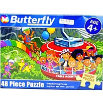 Butterfly 48 Piece A4 Wooden Puzzle Table Mountain-Interlocking Pieces 210 x 297mm, Each Puzzle Contains A Full Size Poster, Retail Packaging, No Warranty