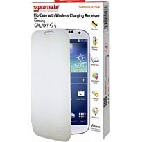Promate SansaQi-S4 Flip-Case with Wireless Charging Receiver-White Retail Box 1 Year Warranty 