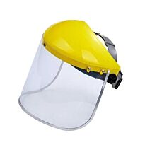 Casey Yellow Top Helmet Face Shield Anti Fog and Reusable Clear Design Retail Box No Warranty 