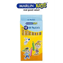 Marlin Kids Oil Pastels (Pack of 12), Retail Packaging, No Warranty