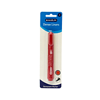 Marlin Dense Permanent Markers 1's Red, Retail Packaging, No Warranty