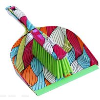 Totally Handheld Brush And Dustpan Set Rainbow Paisley Design Handheld Brush and Dustpan