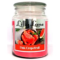Lilly Lane Grapefruit Scented Candle Large Lidded Mason Glass Jar