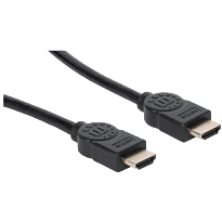 Manhattan Ultra High Speed HDMI Cable with Ethernet - HEC, Dynamic HDR, VRR, QMS, QFT, ALLM, eARC, 3D, 8K@60Hz, HDMI Male to Male, Shielded, 1 m (3 ft.), Black, Retail Box, Limited Lifetime Warranty