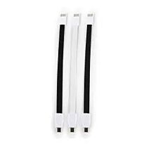 Whizzy Designer 3 Pack Micro USB Charge And Data Sync Cable-22cm Cable Length, USB Ver 2.0 Type A Male to Micro USB Type B Male, PVC Sleeve Anti Tangle Cable, Colour Black and White , Retail Box , 1 Year Limited Warranty