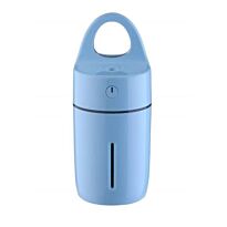 CaseyMagic Cup Shaped 175ml Multifunctional Portable USB Humidifier Air Purifier Mist Maker with LED light For Home Office and Car-Blue Retail Box No warranty