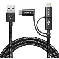 Adata Black USB 2.0 2-in-1 universable sync+charge cable