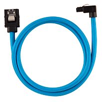 Corsair Premium Sleeved SATA 6Gbps 60cm 90? Connector Cable ? Blue