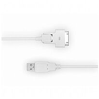 Cooler Master Universal Sync Charge Cable - White (with micro usb & apple 2in1 connector - 30cm)