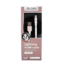 Pqi i-cable lightning 100 Metalic Rose Gold Lightning 8pins sync+charge 100cm