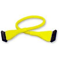vantec 25cm (10 inch) rounded fdd cable with pull tab - 2 connectors - yellow