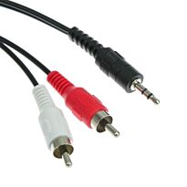 Stereo Male to 2 X RCA {Male} 5 M Cable