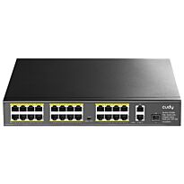 Cudy 24 Port Fast Ethernet PoE 290W 2 Gigabit 1SFP Switch | FS1026PS1