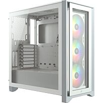 Corsair iCUE 4000X RGB Tempered Glass Mid-Tower ATX Case ? White