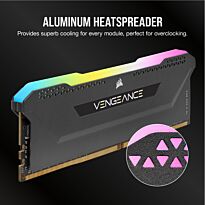 Corsair VENGEANCE� RGB PRO SL 16GB (2 x 8GB) DDR4 DRAM 3600MHz C18 Memory Kit; 18-22-22-42; 1.35; Black