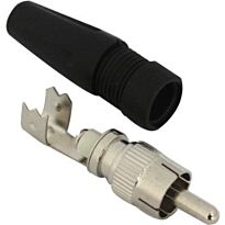 Securnix RCA male solderless connector with boot 10 Per Packet