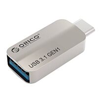 Orico USB Type-C to USB-A 3.1 ChargeSync On The Go Adapter - Silver