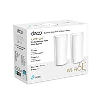 TP-Link Deco XE200(2-Pack) AXE11000 Whole Home Mesh Wi-Fi 6E System(Tri-Band)