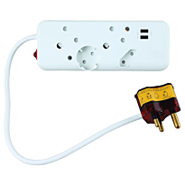 Ellies 4-Way and 2xUSB Multiplug With High Surge Protection