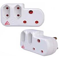 Ellies Power Socket Extension Adaptor with Surge protection-1 x 3 Pin 16A Socket and 2 x 2 Pin 5A Euro sockets, OEM Poly bag, 6 months Warranty