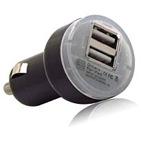 Dual USB Car Charger Black