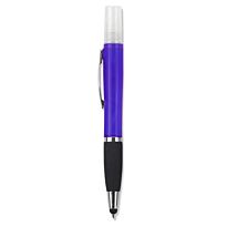 Geeko 3 in 1 Sanitizer Spray Stylus and Blue ink Pen- 3 Functions-Refillable Sanitizer Container with Spray Nozzle Purple