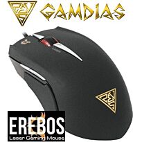 Gamdias Erebos GMS7510 Laser MOBA Gaming Mouse 3 Set Ambidextrous Adjustable Side PanelsWeight System