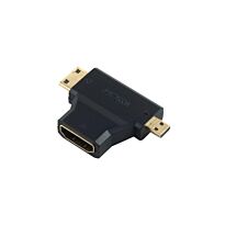 MICRO HDMI( M)+MINI HDMI(M) TO HDMI (F)