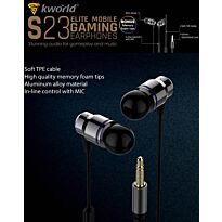 Kworld KW-S23 In-Ear Elite Mobile Gaming Earphones Stereo Silicone Earbuds