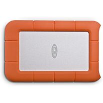 LaCie Rugged Mini - 1TB External Hard Drive USB 3.0 Silver/Orange