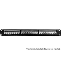 Linkbasic 24 Port Cat6a Rack Mount Patch Panel