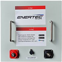 Enertec LiFePO4 25.6V 100Ah Prismatic Cell Battery with Metal casing and Bluetooth