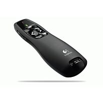 Logitech Wireless Presenter R400 Red Laser Pointer  Up to 15 metre (2.4GHz) range  storable plug and play wireless USB receiver