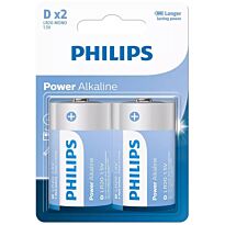 PHILIPS POWER ALKALINE BATTERY D 2 X PACK - LR20P2B/40