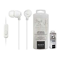 Sony EX15AP In-Ear Headphones with Mic for iPhone- Android - Blackberry White