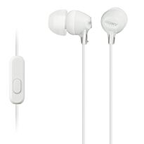 Sony EX15AP In-Ear Headphones with Mic for iPhone- Android - Blackberry White