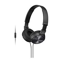 Sony MDR-ZX310AP Folding Aux Headphones with Mic Black
