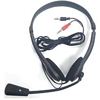 UniQue Stereo HeadPhones with Flexible Microphone Black