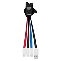 Marvel Spider-man 3-in-1 Charging Cable with Micro USB Lightning and Type-C