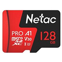 Netac P500 Extreme Pro 128GB Class 10 V10 U1 MicroSDXC Card & Adapter