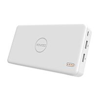 Romoss Pulse 20 20000mAh Input: Micro USB 5V 2.1A|Output: 1 x USB 5V 2.1A|1 x USB 5V 1A Power Bank - White