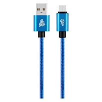 Pro Bass Braided series Micro USB cable Blue 1.5m