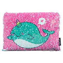 Quest Sequin Narwhale Pencil Case Pink