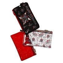 Quest 3 piece Pencil Case Set Ninja Black and Red