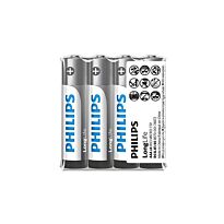 PHILIPS LONGLIFE BATTERY AAA 4 PACK - R03L4F/40